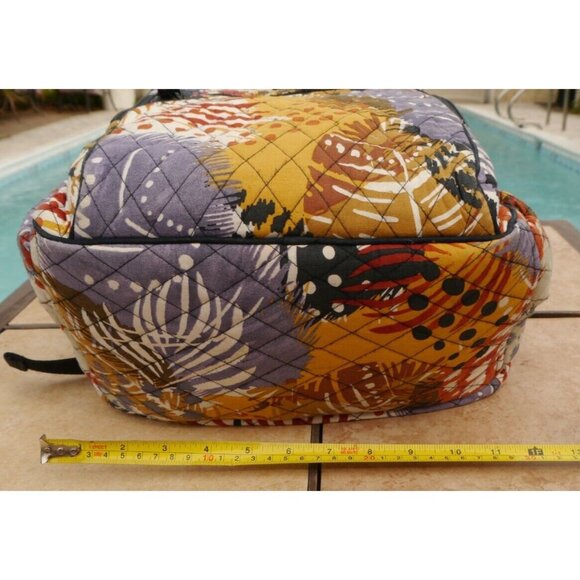 Vera Bradley Quilted Painted Feathers Campus Tech Backpack 16 x 12 x 6 Large main image 9